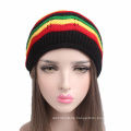 Damen Herren Unisex Gestrickte Bunte Phantasie Regenbogen Slouchy Stripes Hat Beanie (HW130)